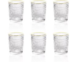 Waterglazen Set - Drinkglazen Glas - Dagelijks Gebruik - Set van Zes - 75 x 98 cm