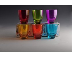 Waterglazen Set - Luxe glazen - Dranken serveren - Regenboog effect - 6 stuks - Multicolor