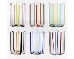 Waterglazen Set - Tumblers - Dagelijks Gebruik - Warmte-isolerend Glas - 350 ml - Multicolor