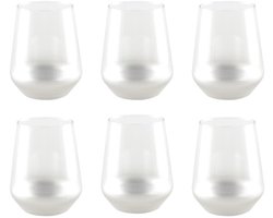 Waterglazen Zilver 330ml - Set van 12 | Luxe Drinkglazen | Design Glaswerk | AULICA