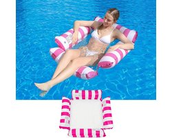 Waterhangmat - Roze - 123 x 120 cm - Dikke PVC Versie - Voor Zwembad en Zee