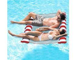 Waterhangmat XXL 2-Persoons - Opblaasbaar Luchtbed Zwembad 138x130 cm