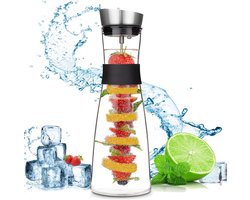 Waterkan, fles van 15 liter met roestvrijstalen deksel en fruitspies met afneembare dop