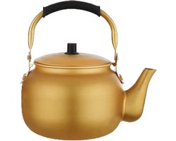 Waterketel Aluminium - Theepot Ketel - Water Koken - Verdikte Bodem - 4L - Geel