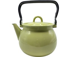 Waterketel - Emaille - Groen - 2.5 liter