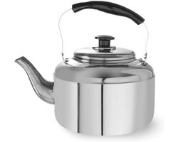 Waterkoker 6L - Theepot RVS - Water Koken - Rubberen Handvat - 6 Liter - Zilver