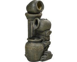 Waterornament - Voor buiten - Tuin - Water Fontein - Waterval Ontwerp - Kamerfontein - Tuindecoratie - Met Pomp - 36,5 x 32 x 73 cm
