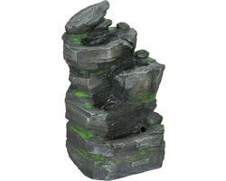 Waterornament - Voor buiten - Tuin - Water Fontein - Waterval Ontwerp - Kamerfontein - Tuindecoratie - Met Pomp - 36,5 x 32 x 73 cm