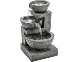 Waterornament - Voor buiten - Tuin - Water Fontein - Waterval Ontwerp - Kamerfontein - Tuindecoratie - Met Pomp - 40L x 37B x 61H cm