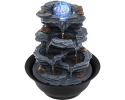 Waterornament - Voor buiten - Tuin - Water Fontein - Waterval Ontwerp - Kamerfontein - Tuindecoratie - Met Pomp - Zwart