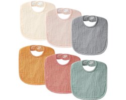 Waterproof and Absorbent Newborn Baby Bib for Boys and Girls - Push Button Set