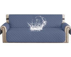 Waterproof Bankhoes - Beschermhoes Bank - Meubels Beschermen - Met Zijvakken - 3 Zits - Grijsblauw