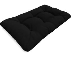 Waterproof Pallet Kussen 120x80 cm Zwart - Zitkussen voor Euro Pallet Bank en Tuinmeubels