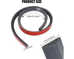 Waterstrip voor douche, zelfklevend, 200 cm, siliconen, waterstopper voor inloopdouches, bodemwaterblokkering, douchewaterstop, zelfklevende rubberen strip, natte en droge scheiding, badkamer