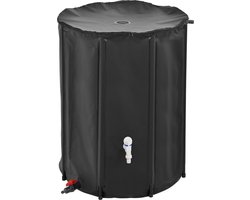 Watertank opvouwbaar Ø80x98 cm regenton zwart 500 L