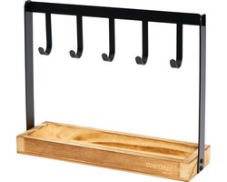 WatGaaf. - sleutelrekje - sleutelbakje - sleutelhouder - sleutel organizer - zonder boren - zwart - staand