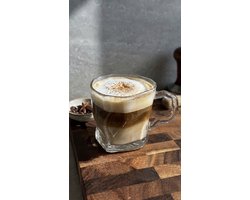 Wave Drinkglazen met Oor - Set van 6 - 230ml - Luxe Waterglazen - Organisch Design - Koffieglas / Theeglas Japandi