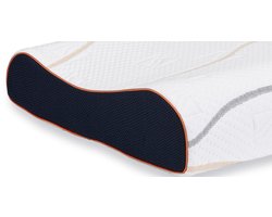 Wave Pillow | Traagschuim hoofdkussen | 13 cm hoog | Firm kussen | Extra ondersteuning nek | Ergonomisch | Geschikt voor rugslapers en zijslapers| Wasbare tijk op 60 graden | Ventilerend | Anti allergeen |