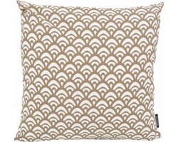 Waves Taupe Kussenhoes | Katoen/Polyester | 45 x 45 cm | Beige