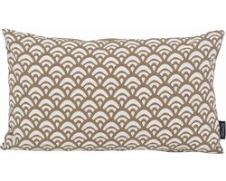 Waves Taupe Long Kussenhoes | Katoen/Polyester | 30 x 50 cm | Beige