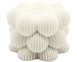 Waxinelichthouder Bubble Gestreept - Plum - 3d geprint - Moderne woonaccessoire - Stijlvolle waxinelichthouder