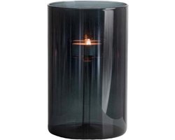 Waxinelichthouder - Grijs Glas Middel