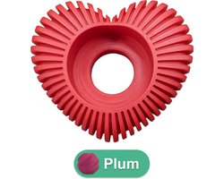 Waxinelichthouder Hart Gestreept - Plum - 3d geprint - Geschikt voor LED waxinelichtjes – Moderne woonaccessoire – Stijlvolle waxinelichthouder