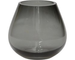 Waxinelichthouder Tasman | XS | Klein Vaasje | Grey - Grijs | Mondgeblazen glas | Ø12,5 x H11,5 cm