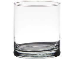 Waxinelichtjeshouder Celtic | Vaas | Glas | Transparant | set van 2 | Ø10 x H10 cm