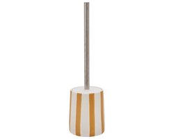 WC-Borstel Strio Hoog - 39 cm Keramiek - Tarwe - Toiletborstel - Staand - Keramisch - Gele strepen - Vrijstaande WC Borstel
