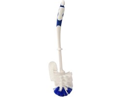 Wc Borstel - Toiletborstel met Lip - Wit/Blauw