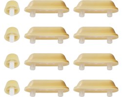WC-bril buffers - Toiletdeksel stoppers - Geluiden dempen - Schokabsorberend - 12 stuks - Bruin/geel