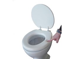 Wc-bril gewatteerd en zacht voor comfortabel zitten - Kleur wit 43002