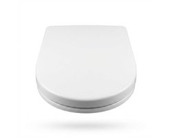 WC-Bril met Soft-Close - Toiletbril Universeel - Duroplast - Afklikbaar - RVS-Scharnieren - Wit - 455x360 mm