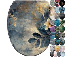 WC-bril met soft closing - Toiletbril afneembaar - Badkamer vernieuwen - Eenvoudige montage - 48 x 377 cm - Veelkleurig