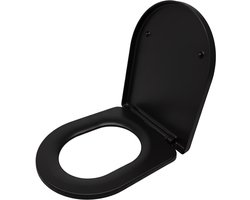 Wc bril softclose - duroplast - zwart