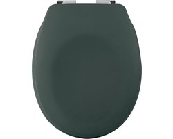 WC-bril Thermo Hard Groen Mat - ABS verchroomde scharnieren - Comfortabele zitting