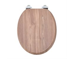 WC-bril - Toiletbril - O-vormig - Soft-Close - Voor Toilet & Badkamer – MDF - Houtlook