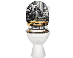 WC-bril - Toiletbril - Voor Badkamer & Toilet – Duroplast met Soft-Close - Met print