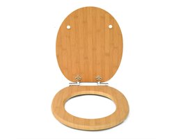 WC-bril - Toiletbril – Voor Badkamer & Toilet – Soft-Close – Comfortabele Toiletbril - Houtlook