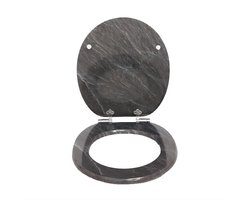 WC-bril - Toiletbril – Voor Toilet & Badkamer – Soft-Close - Grijs