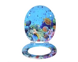 WC-bril - Toiletbril – Voor Toilet & Badkamer – Soft-Close - Met print