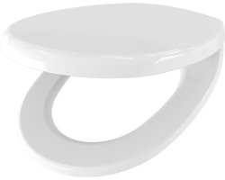 WC Bril - Velvalux Corta - Toiletbril met Deksel - Toiletzitting - Softclose - Quickrelease - Afklikbaar - Antibacterieel - Wit