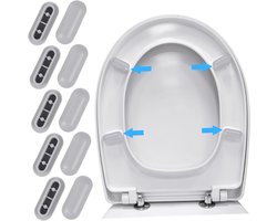 WC Buffers Set - Toiletbril Bumpers - Universele Zitplaats Bumper Kit Vervanging - Toilet Bumper Vervanging - Toiletbril bumper pads kit - Toiletaccessoires - Anti-geluid kussen pad hoes - Anti-Shock Rubber Pads - Toilet Anti-Slip Pads - 10 stuks - G