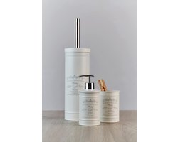 WC-garnituur Home - WC-borstelhouder, staal, 9 x 37,5 x 9 cm, crème
