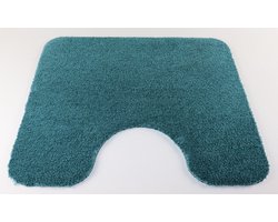 WC mat - Soft - blauw groen - 50x60cm - antislip - met uitsparing 21cm