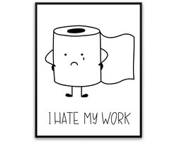 WC Papier Grappig Fotolijst 30x40 cm - WC - Toilet - Foto - Poster