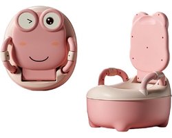 WC Potje voor Peuters | Kindertoilet Plaspot | Plaspotje Kind met Deksel | Draagbare WC verkleiner Toiletverkleiner voor Zindelijkheidstraining | Roze