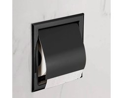 wc rolhouder - Inbouw - wc rolhouder zwart - toiletrolhouder zwart - toiletrolhouders - toiletrol houder - RVS - voor Badkamer - Toiletrolhouder