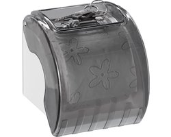 wc rolhouder met plankje - klep - kunststof - 15 x 13,5 x 15 cm - wandmontage